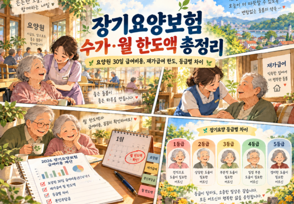 따뜻한 장기요양보험 안내 인포그래픽
