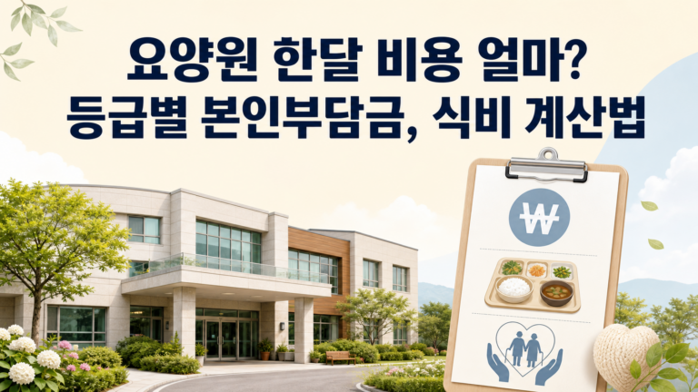 요양원 한달 비용 얼마 등급별 본인부담금, 식비 계산법